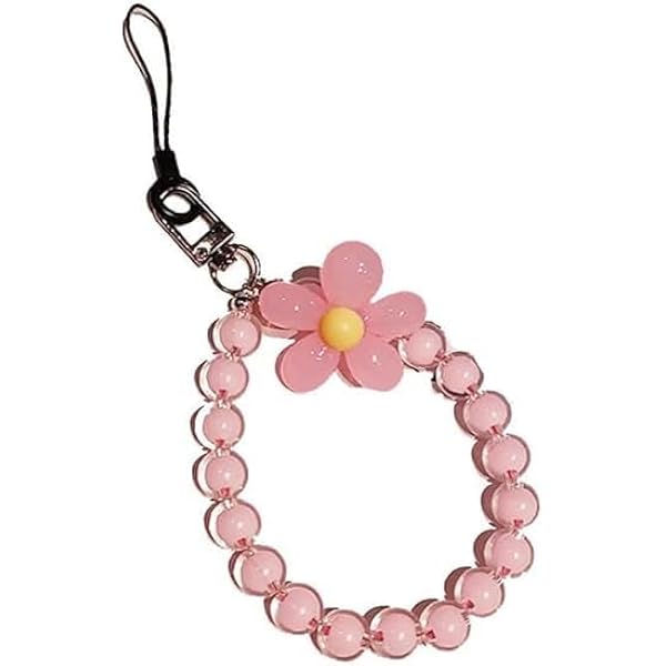 Amazon.com: JJLFresheners Pink Mobile Phone Strap Beaded Flower